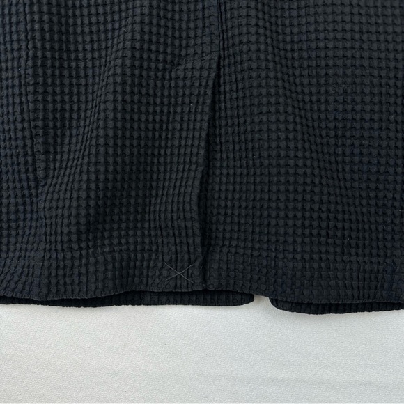 Eileen Fisher Textured Waffle Snap Blazer Jacket Black Office - Picture 6 of 8